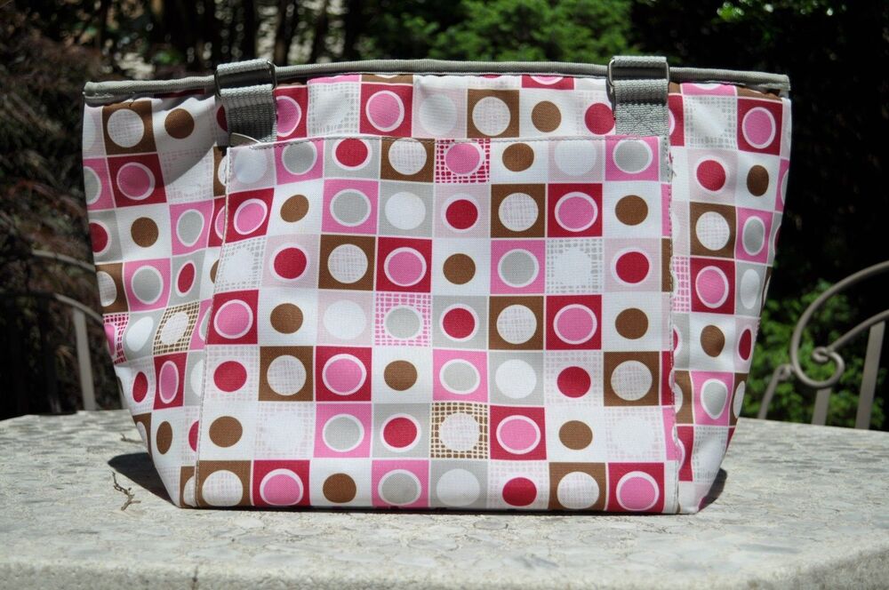 Picnic Time Topanga Insulated Cooler Tote (Pink Geo Print, 33L) - Picture 3 of 8